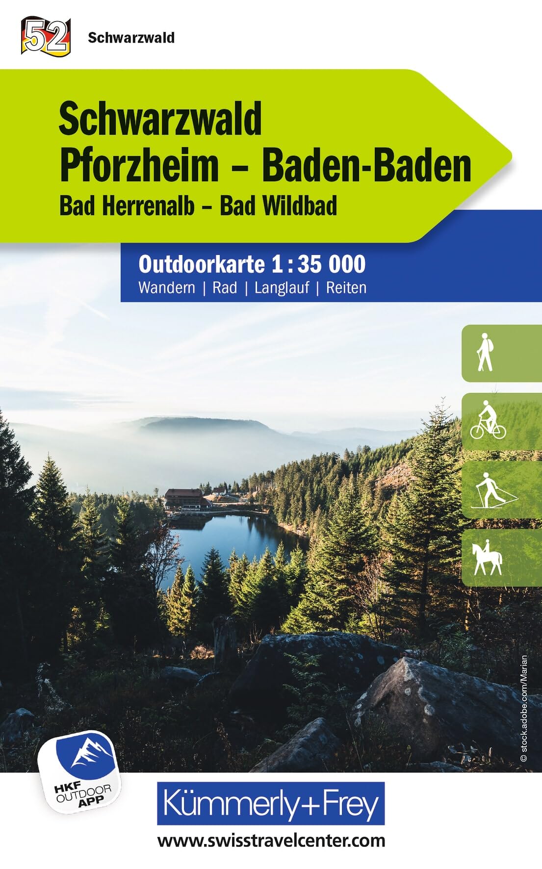 Black Forest 52 k&f (52): Mit Bad Herrenalb und Bad Wildbad. Touren für Wanderer, Biker und mehr! Free Download (Outdoor maps Germany)