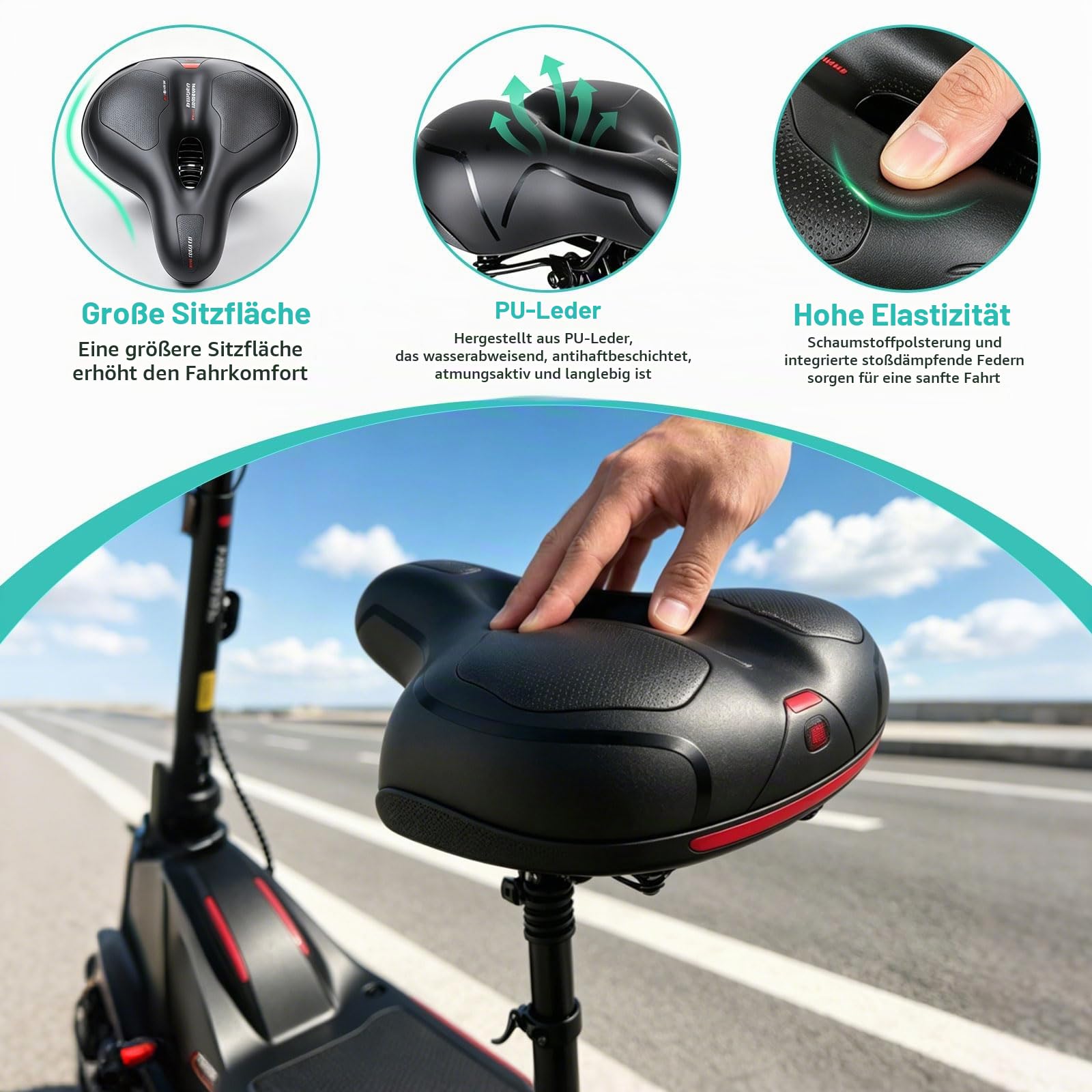 1 PCS E Scooter Sitz Kompatibel mit Ninebot ZT3 Pro