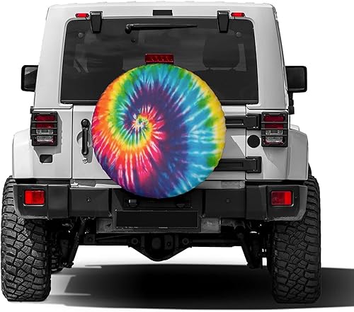 Miniatura 2 de Delerain Cubiertas de neumáticos de repuesto Tie Dye para caravana, remolque, SUV, camión y muchos vehículos, cubiertas de ruedas impermeables (15