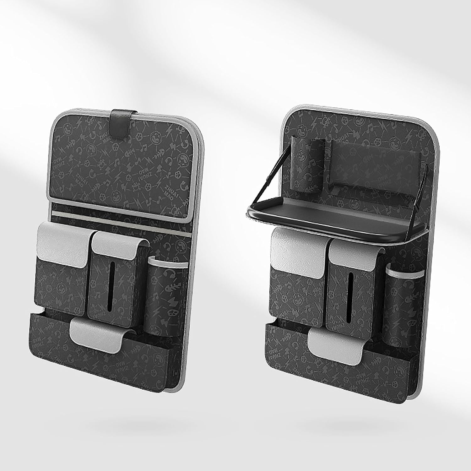2pcs Car Seat Back Organizer for Skoda Octavia Kamiq Karoq Kodiaq Superb Yeti Scout Convenient Practical Car Back Seat Organisers Car Tidy Organiser,A