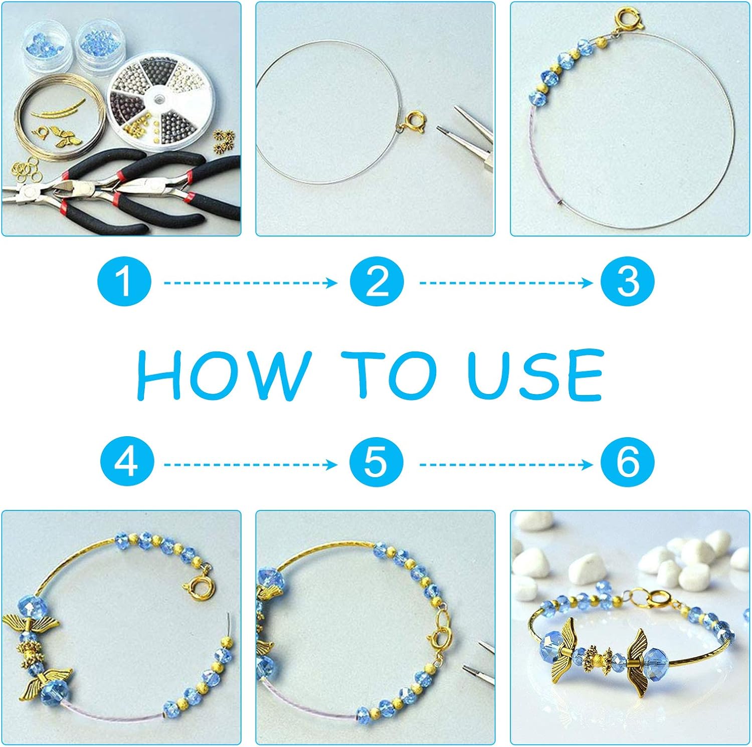 PH PandaHall 240pcs 4 Colors Curved Noodle Tube Beads 35mm Sleek Twist Curved Long Tube Spacer Beads for DIY Wrist Bracelet Anklet Necklace Earring Jewelry Making - Image 5