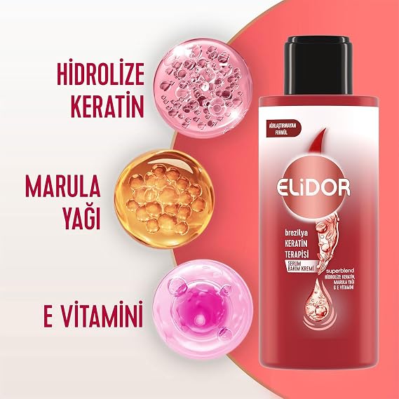 Elidor Serum Bakım Kremi Brezilya Keratin Terapisi Seyahat Boy 90 Mililitre