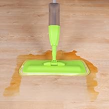 ممسحة ارضية مريحة - مايكروفايبر بزاوية 360 درجة، وسادة تنظيف قابلة لاعادة الاستخدام، بخاخ مدمج للصيانة بدون مجهود