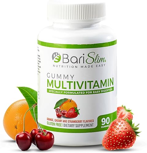 BariSlim Bariatric Multivitamin Gummies - Vitamina Gummy especialmente formulada para pacientes tras perder peso Cirugía - 90 Fruit Chews