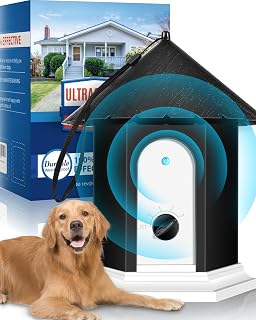 Anti Barking Device, Upgraded 50ft Dog Control Devices with 3 Adjustable Level, Ultrasonic Bark Deterrent Pet Behavior Training Tool Box for Almost Dogs, Black-dog barking device
