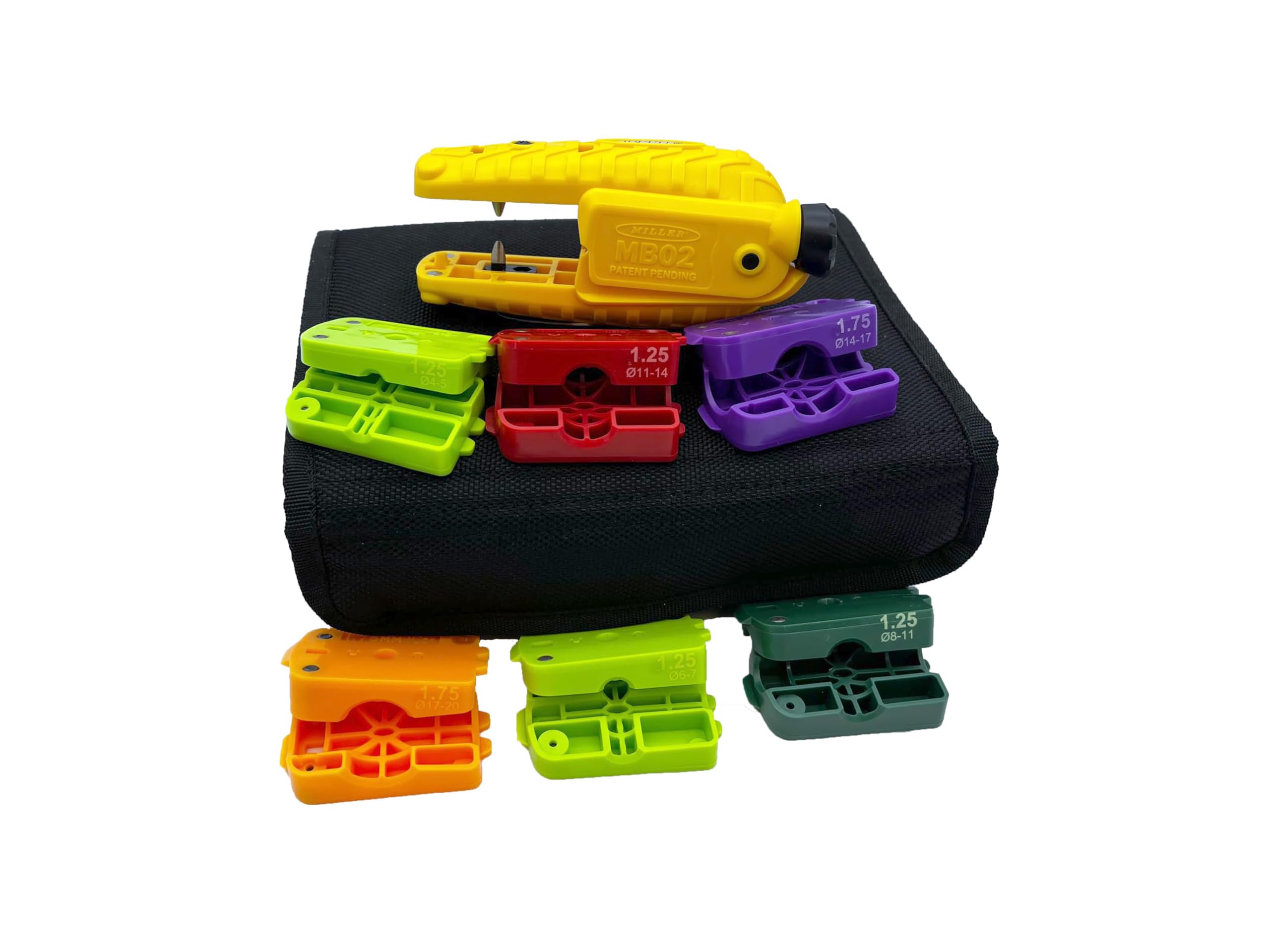 Miller MB02-7022 All-Purpose Precision Cable Slitter - ADSS/Central Tube Access Kit - 6 Tray Inserts for 0.16? (4mm) & 0.76? (19.3mm) OD Central Tubes - For Technicians, Electricians, & Linemen