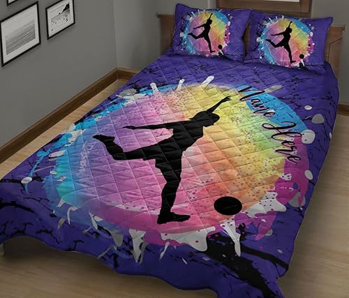Miniatura 5 de OhaPrints Regalo personalizado de jugador de fútbol en acuarela para hija, manta y fundas de almohada, juego de ropa de cama y funda de almohada,
