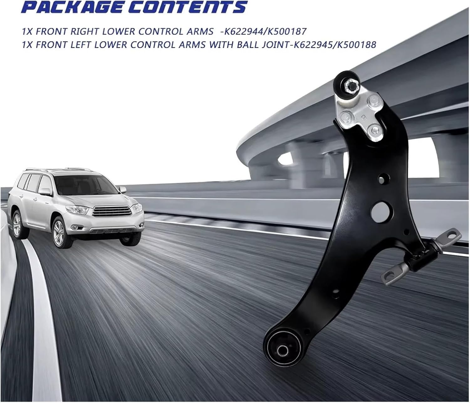 2Pcs Front Lower Control Arm Ball Joint Compatible With TOYOTA HIGHLANDER VENZA LEXUS RX350 RX350L RX450H RX450HL 2008 2009-2020