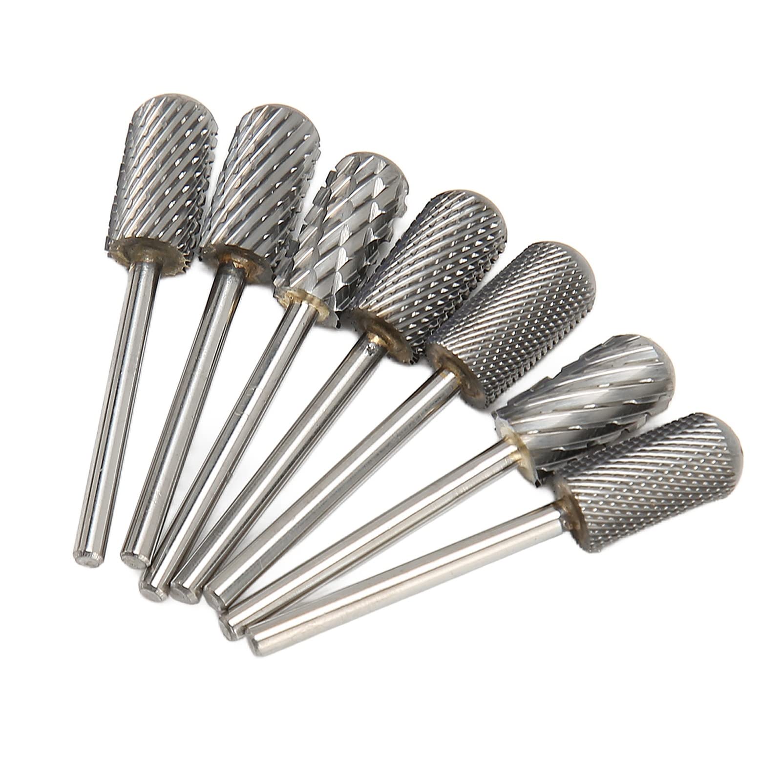 para brocas para uñas, amplia gama de aplicaciones, rotación flexible, juego de eliminación de esmalte de 7 piezas, caja de almacenamiento portátil, material de acero de