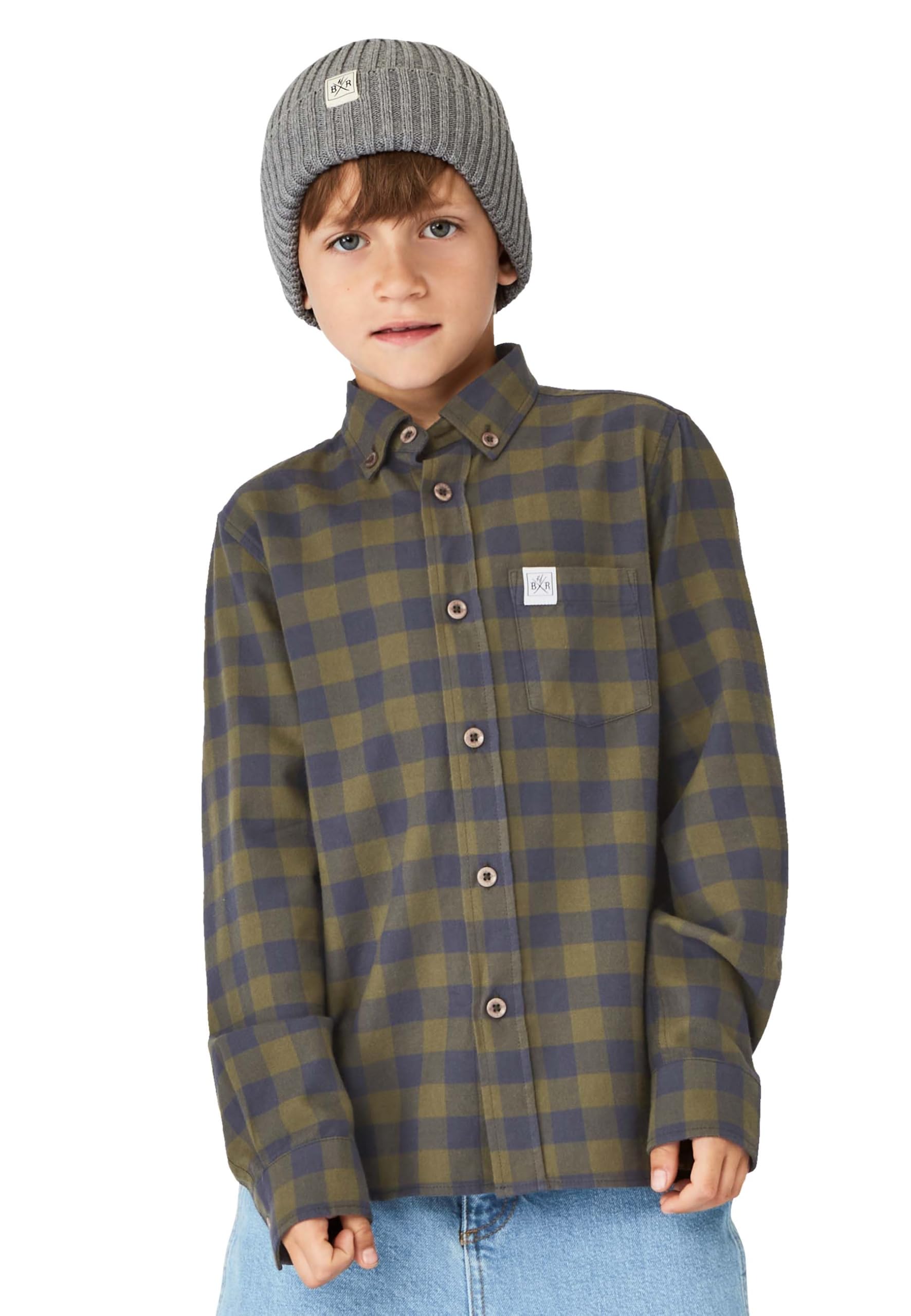 Band of Rascals Kinder Hemd Flannel Check aus Bio-Baumwolle
