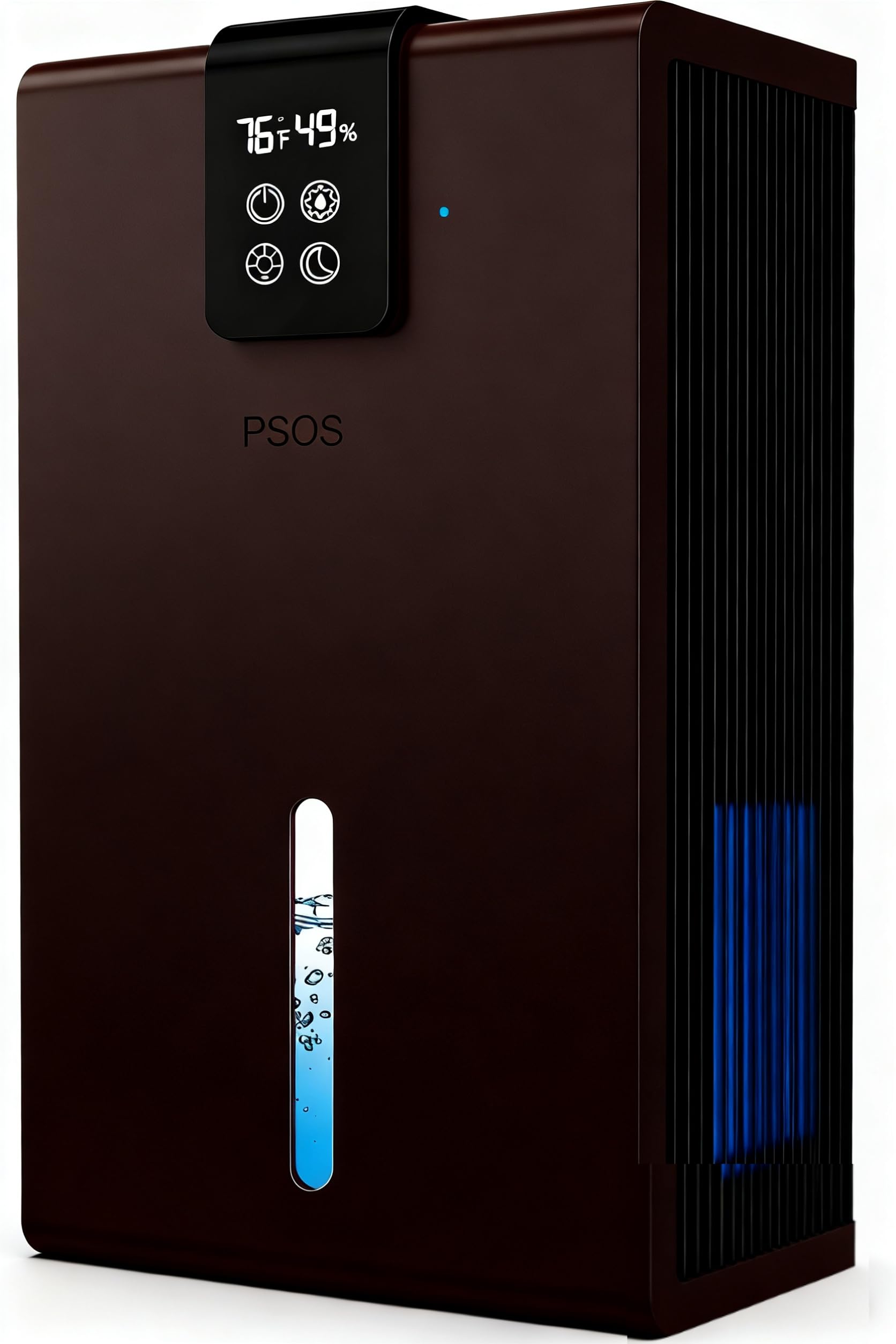 Photo 1 of Dehumidifier, Dehumidifiers for Home, 98 OZ Water Tank, (1000 sq.ft) Quiet Dehumidifier for Basement Bathroom Bedroom with Humidity Display, Auto Shut Off, Relaxing 7 Color Ambient Light(Dark Brown)