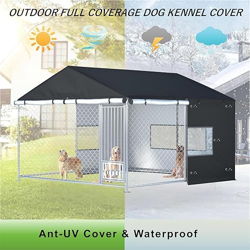 Miniatura 6 de Cubierta para Perrera de Perros para Exteriores Grande Perrera de Perros para Exteriores de Servicio Pesado Malla Grande Cubierta de Jaula