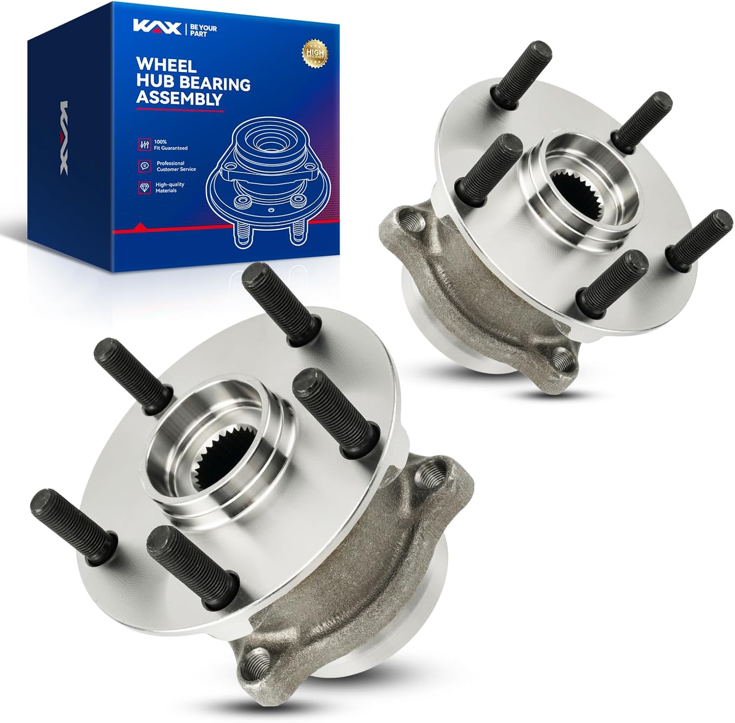 KAX 512536 Pair Rear Wheel Bearing Compatible with Subaru Outback 2015-2021, Subaru Legacy 2015-2021, Ascent 2019-2021, Subaru Forester 2019, WRX 2015-2019, 5 Lugs