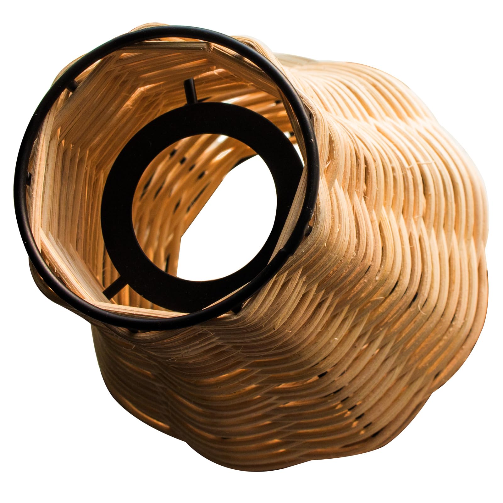 Kleiner Lampenschirm, Rattan, 3 Stück