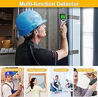 Vista 8 de Escáner de pared con detector de vigas, 5 en 1, chip inteligente, pantalla LCD alta definición, para el centro y el borde de la madera, cables