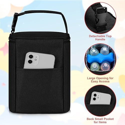 Miniatura 2 de Accmor Bolsa enfriadora de leche materna con bolsa de hielo, bolsas enfriadoras para biberones, bolsas aisladas para enfriar botellas sobre la