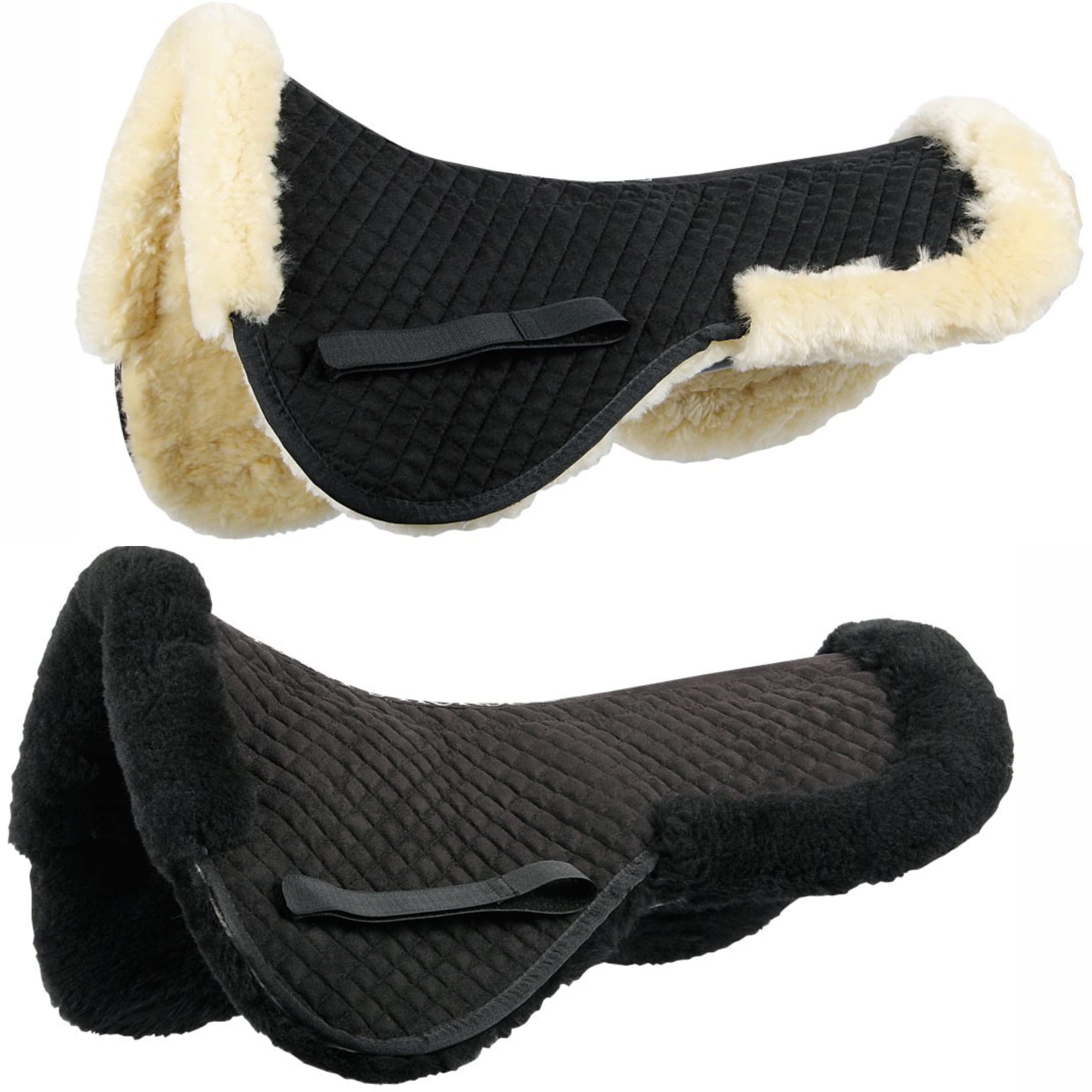 Tapis de selle en laine mérinos COB crème tapis équitation protection dos cheval Harry's Horse