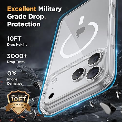 Miniatura 421 de Miracase - Funda magnética para iPhone 13 de 6.1 pulgadas (compatible con MagSafe) (con 2 protectores de pantalla), protección de grado militar