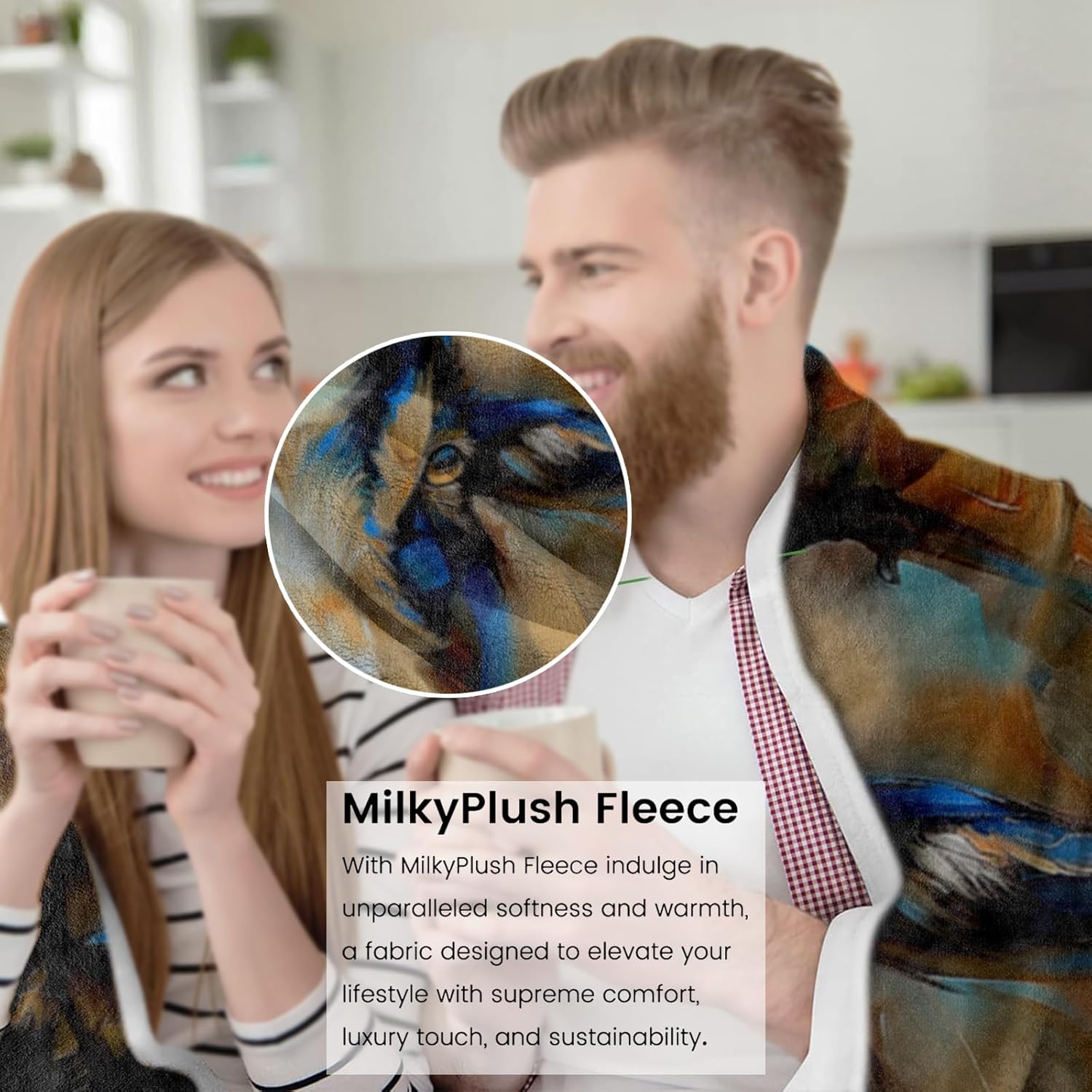 Colorful Goat Blanket Artistic Goat Soft & Warm Flannel Fleece Throw Blankets - Cozy, Lightweight, Plush Comfort for Couch, Bed, Travel, and Outdoor Use 60x50 inch - Image 3