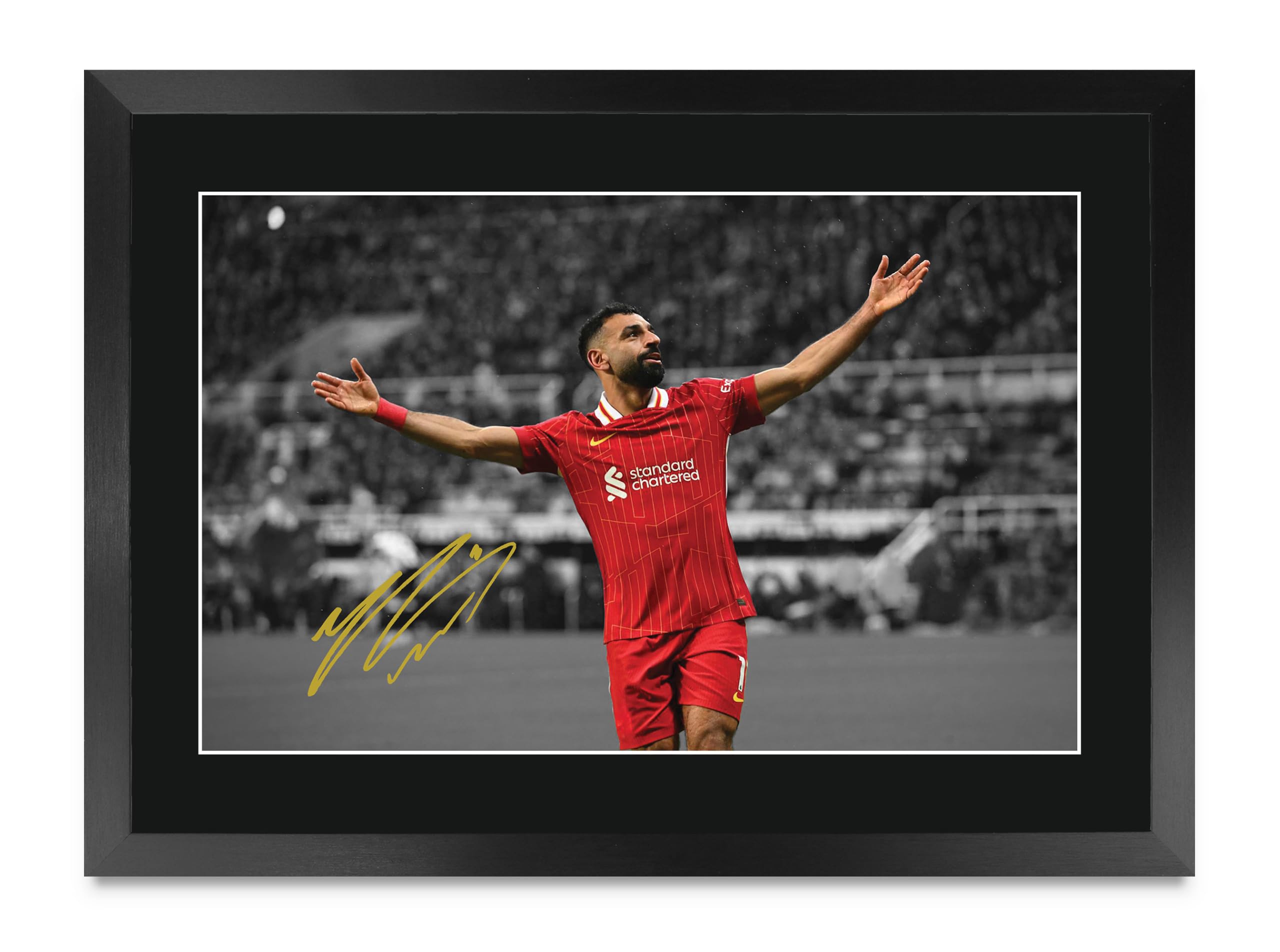 HWC Trading Mo Salah Gifts Printed Signed Autograph Picture for Football Fans and Supporters (ID-000021) - A3 Framed — image 1