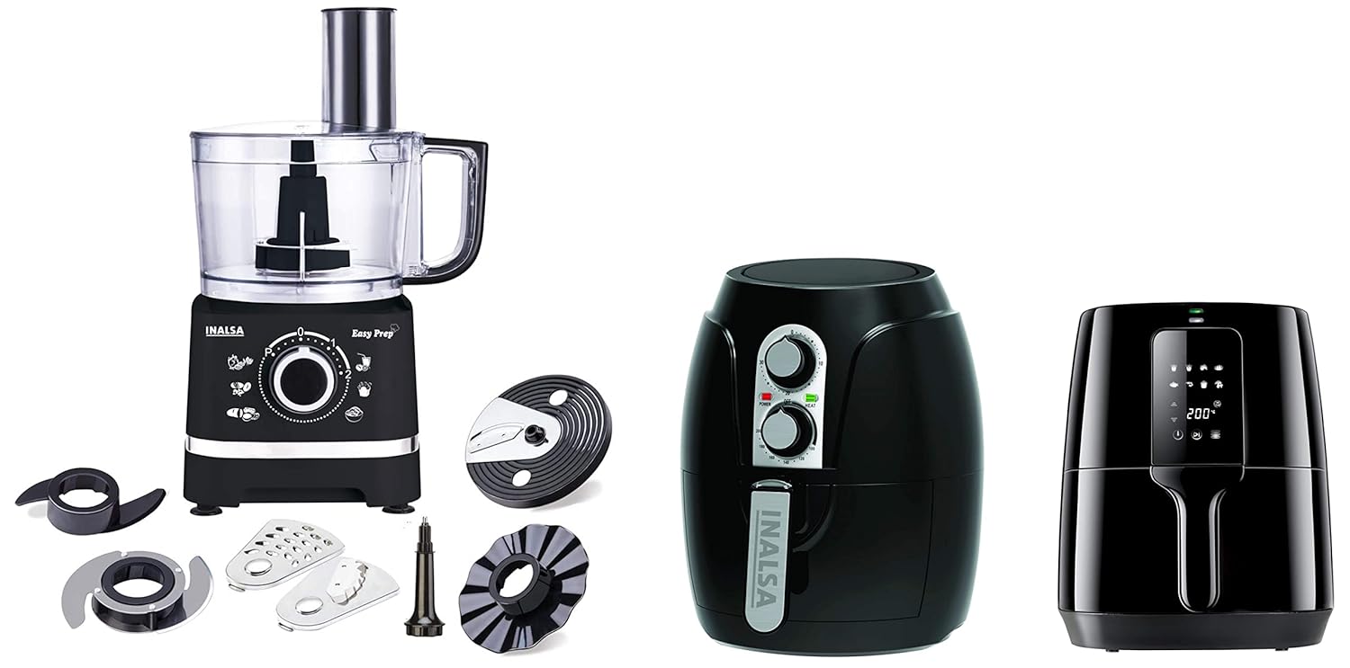 Buy Inalsa Food Processor Easy Prep800Watt & 7 Accessories (Black