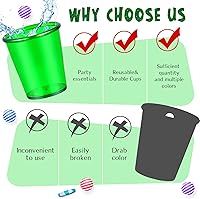 Vista 5 de 24 piezas de chupito en collar de cuentas, collar de taza de chupito de plástico, despedida de soltera, equipo, suministros para hombres y mujeres