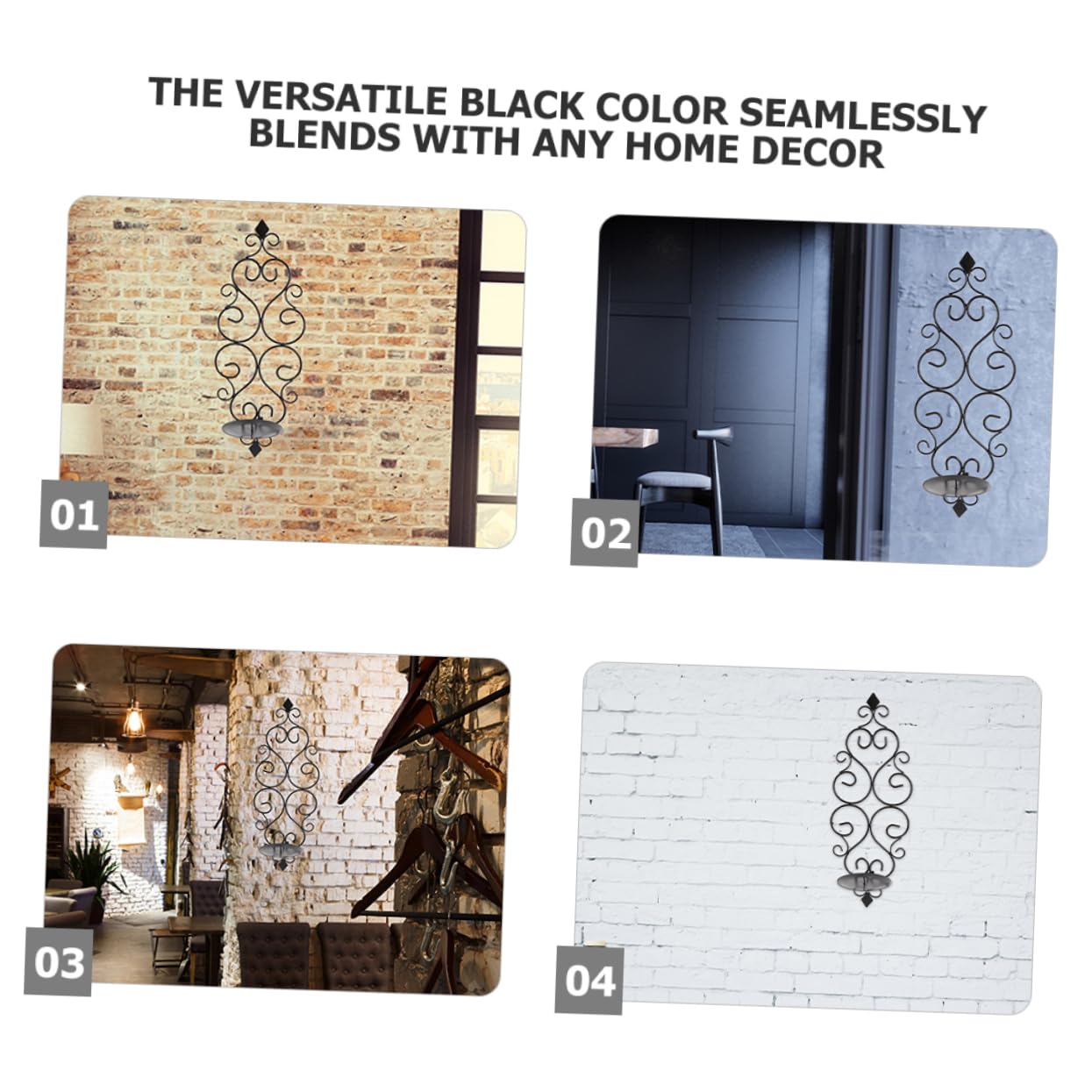 Cabilock 2pcs Wall-Mounted Candle Holders Elegant Leaf Design for Home Decor Sturdy Iron Wall Sconces for Living Room and Bedroom Ambiance