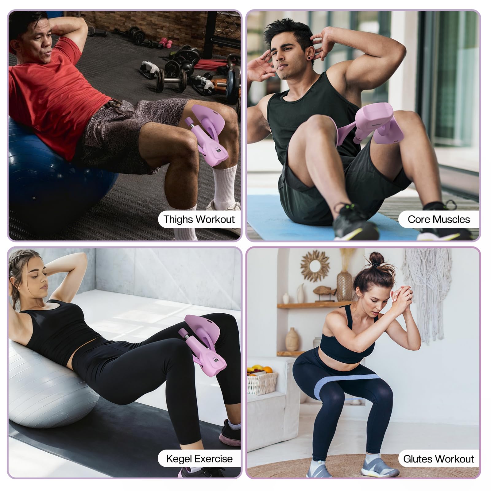 Conteggio intelligente Kegel Attrezzature per il fness Esercizio domestico Pelvi Allenatore dei muscoli pelvici Attrezzature per glutei per uomo Donna Esercatore 18 Conteggio intelligente Kegel Attrezzature per il fness Esercizio domestico Pelvi Allenatore dei muscoli pelvici Attrezzature per glutei per uomo Donna Esercatore 18