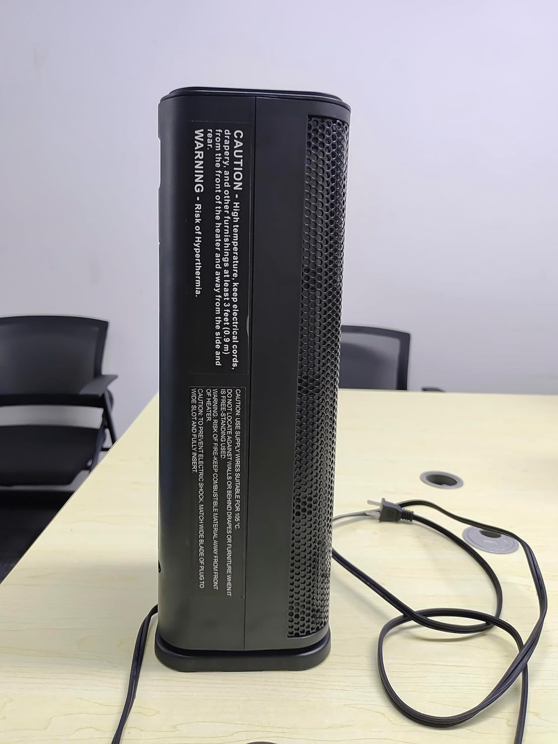 Small Portable Electric Space Heaters for Indoor Use Black