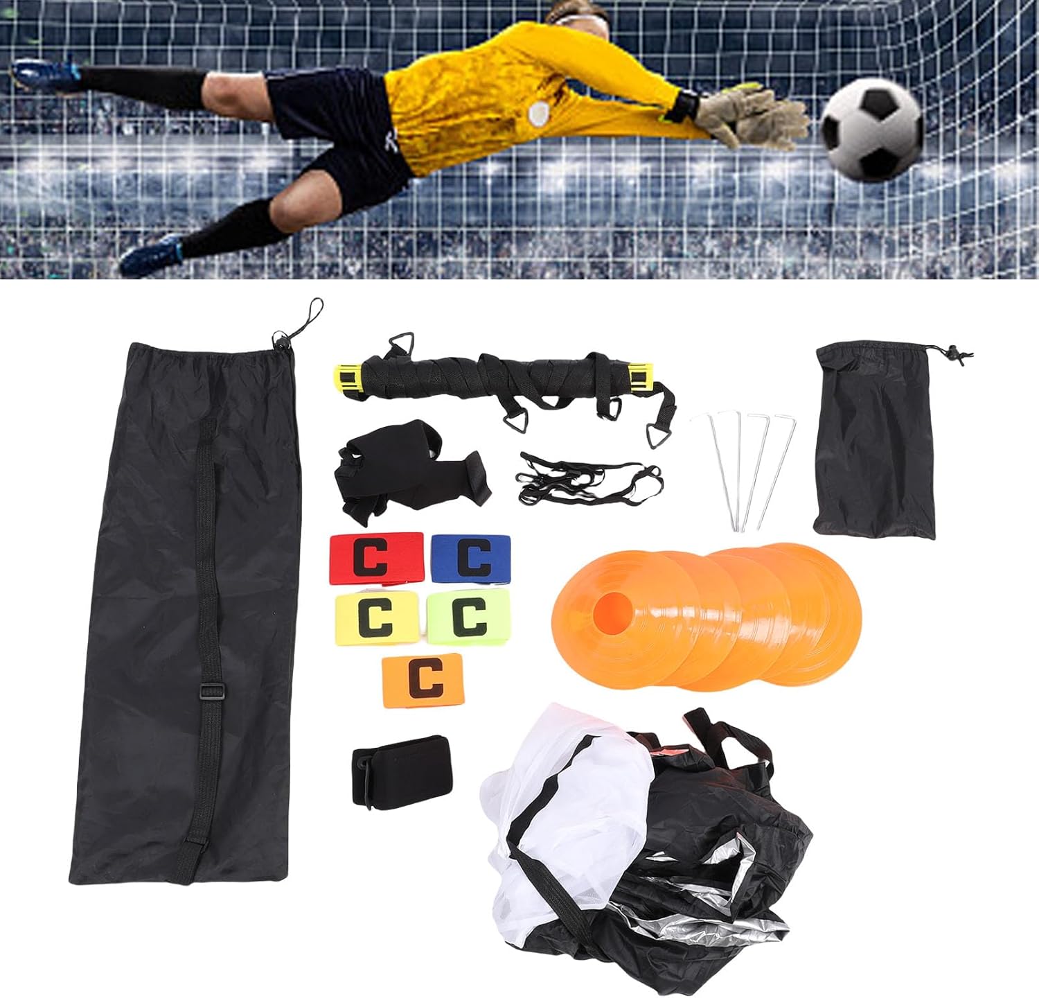 Speed Ladder Set, Agility Training Equipment with Cones & Accessories Home Gym Fitness Kit for Athletic Footwork Drills