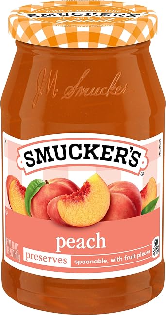 Smuckers Peach Preserves, 18 Ounces
