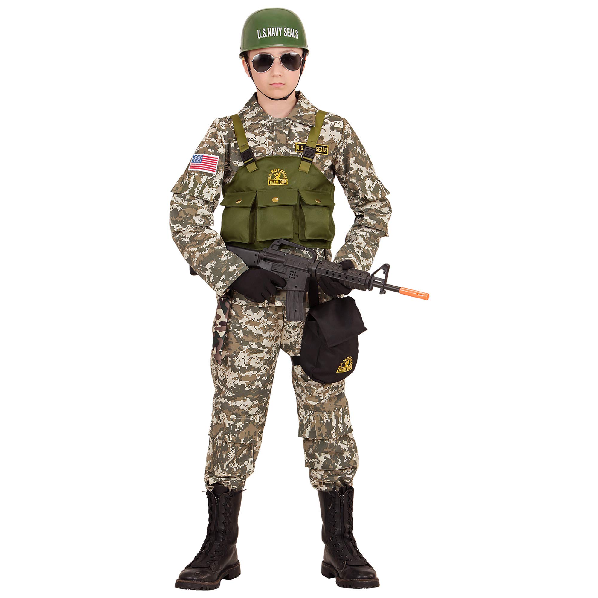 W WIDMANN MILANO Party Fashion - Costume da soldato per bambini, uniforme militare, travestimento per carnevale