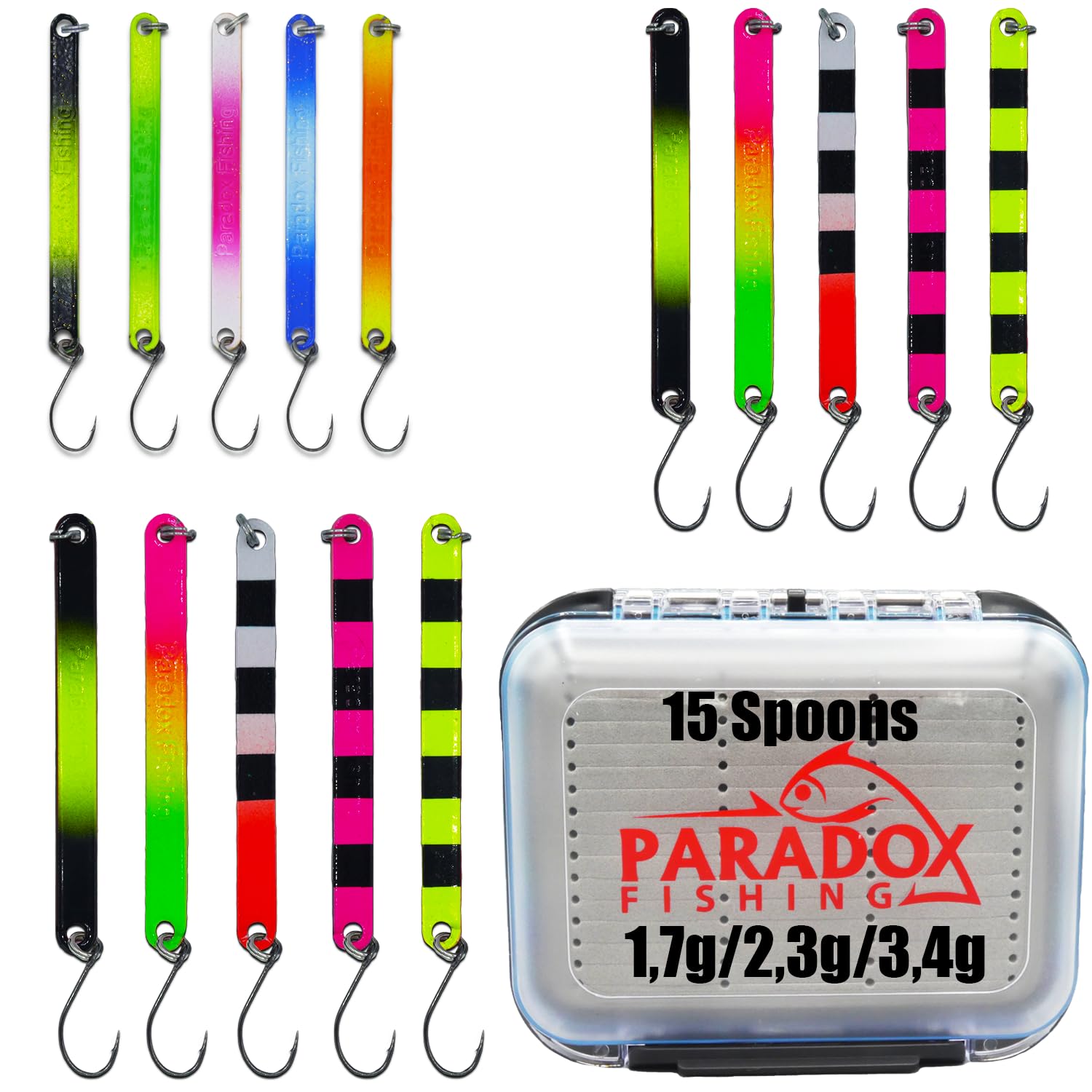 Paradox Fishing Sbirolino Lot De 6 - Poids 6g à 20g - Flottants Lents Pour Pêche à La Truite, Cuillère Et Pâte