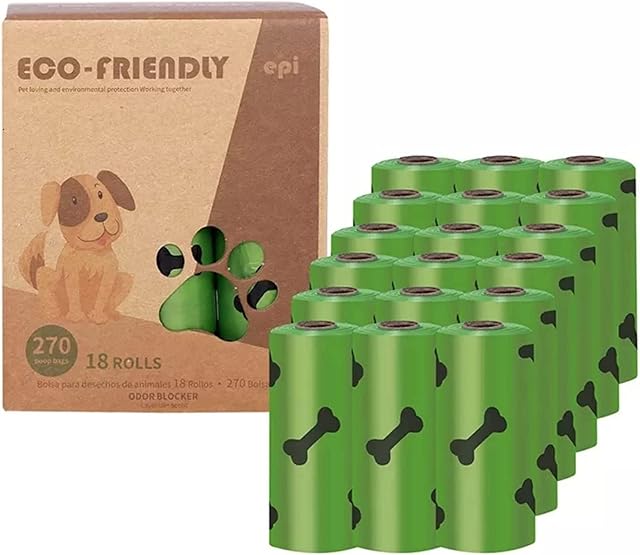 dog poo bags Extra strong large pet waste bag leak proof biodegradable dog poop bags 270 bags/ 18 rolls