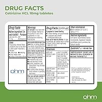 Vista 7 de Ohm Cetirizina 10 mg, alivio de la alergia durante todo el día (100 unidades) tabletas antihistamínicas para alergias en interiores y exteriores
