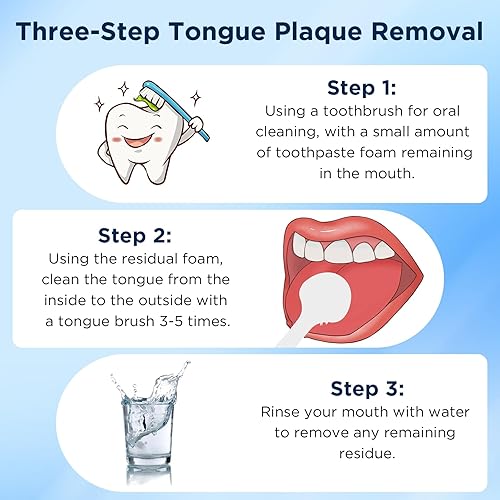 Miniatura 7 de Cepillo de lengua (paquete de 6), limpiador de lengua para adultos y niños, esenciales de higiene bucal