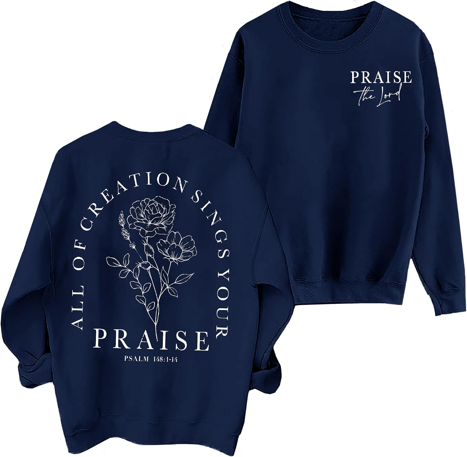 Christian Sweatshirts for Women Jesus Faith Pullover Bible Verse Inspirational Long Sleeve Graphic Shirt