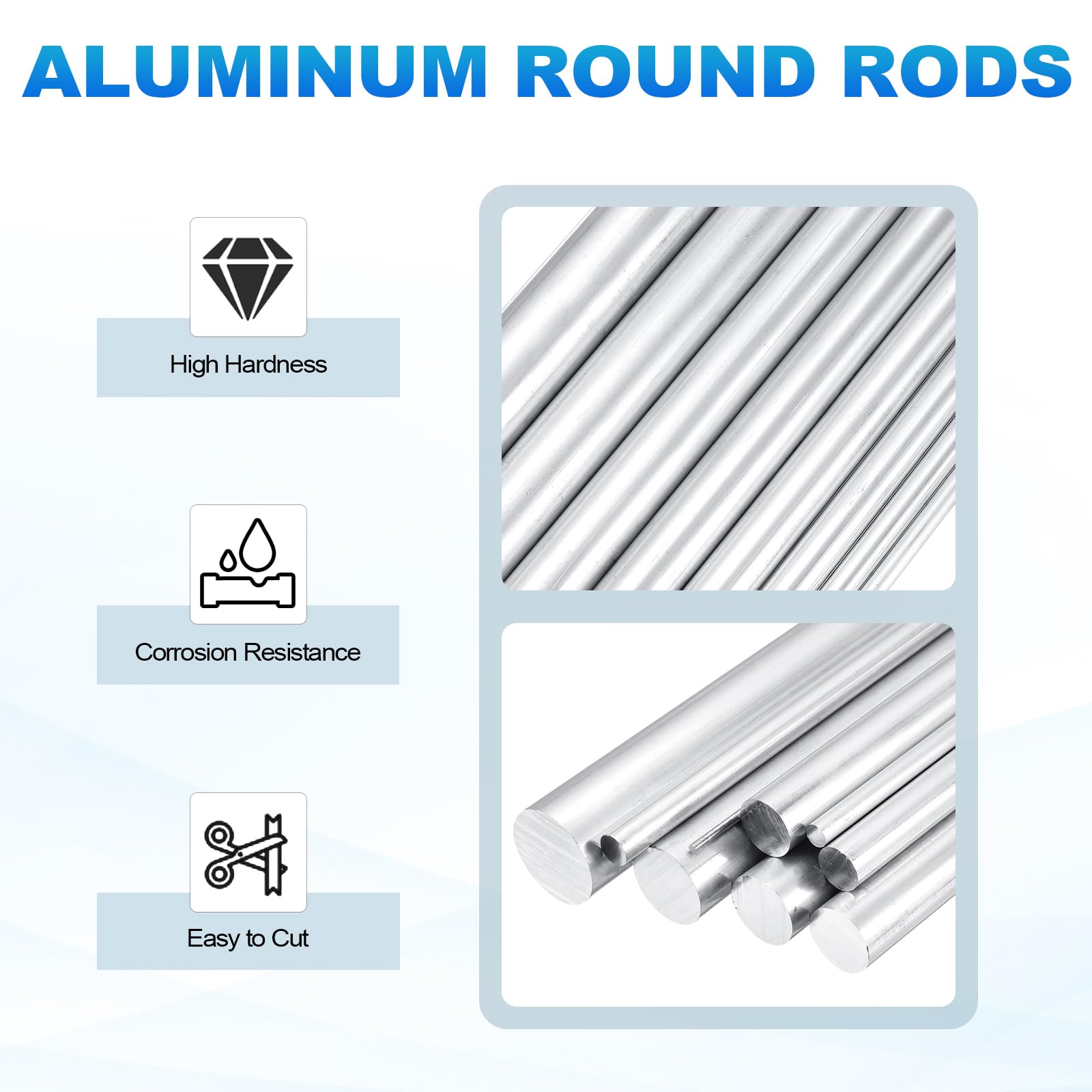 QUARKZMAN Barre Ronde En Aluminium 6061 De 1 3/8"(35mm) De Diamètre Et 4"(102mm) De Longueur Barre Pleine Pour Tour Bâton Pour Bricolage Industriel Fabrication De Modèles, Ton Argenté