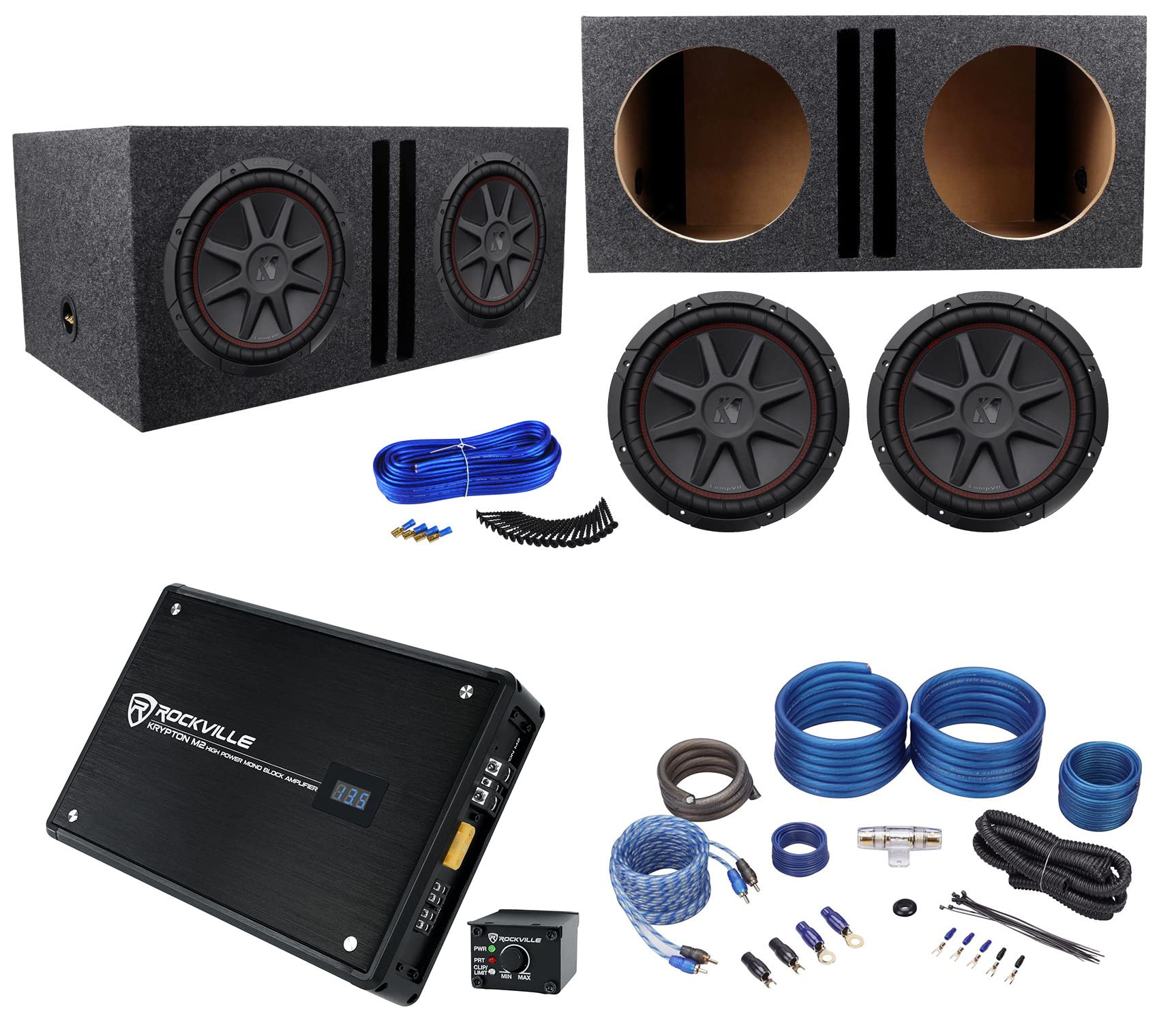 KICKER Comp R 12インチウーファー　キッカー　車ウーファー Kicker 48CWR124: Kicker Comp R 12 Inch Subwoofer 4 Ohm DVC