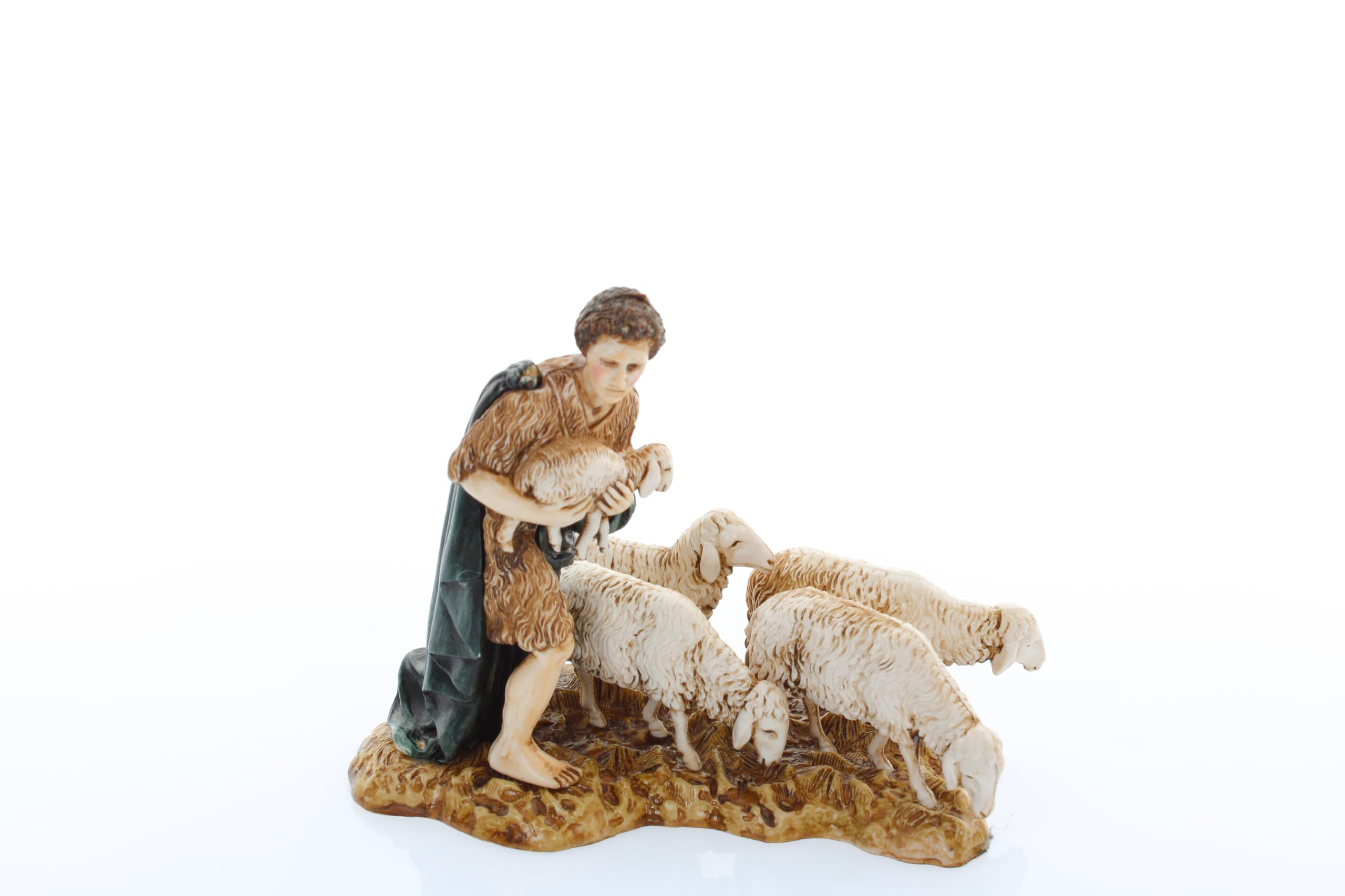 Moranduzzo Set mit 14 Krippenfiguren für 9 cm Krippe – Maßstab 1:22 – Standard 9 – Unzerbrechliche Figuren, Handbemalt, Offizielles Produkt, Hergestellt in Italien, Bildhauer M. Landi