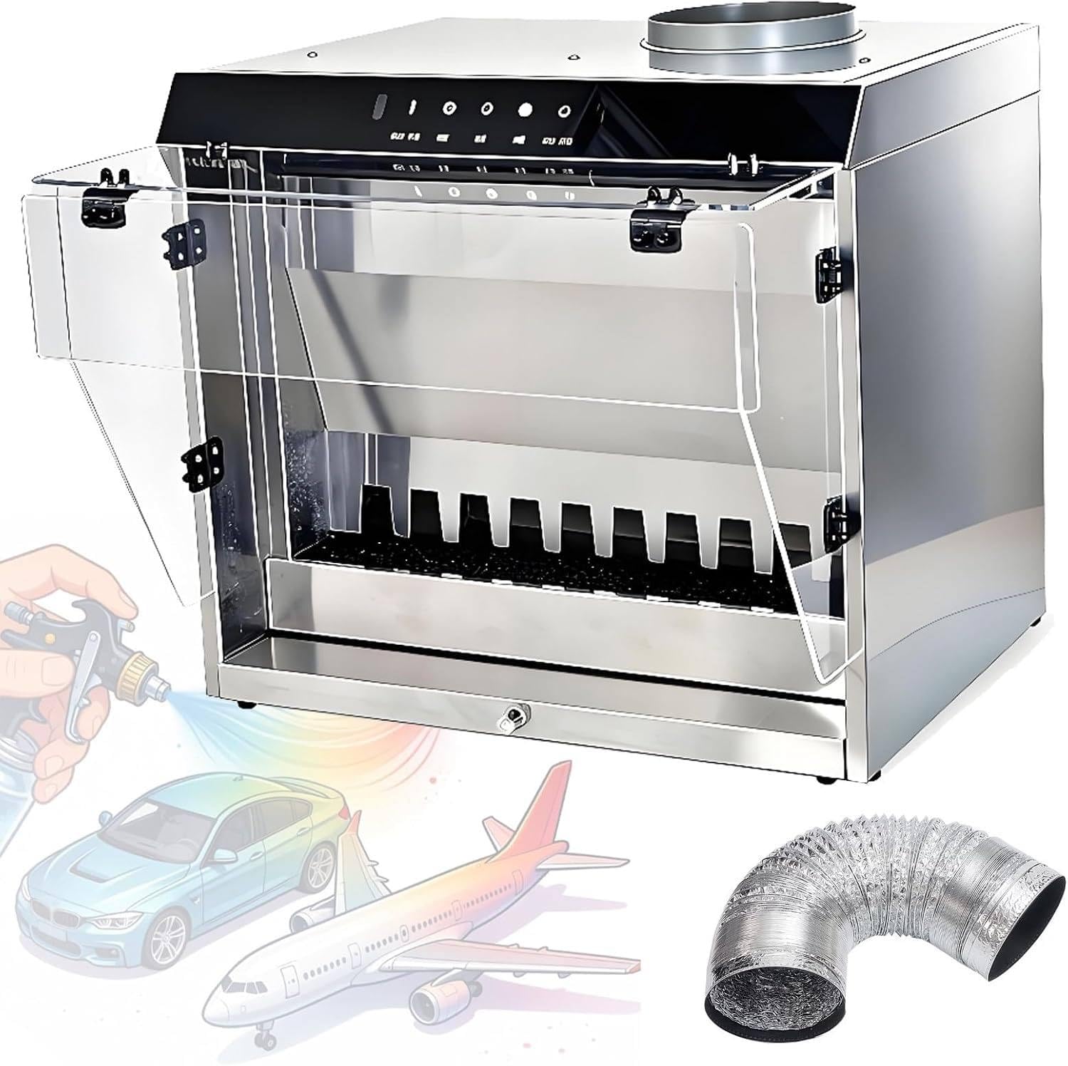 Airbrush Absauganlage Lackierkabine Wasserwand 6000K
