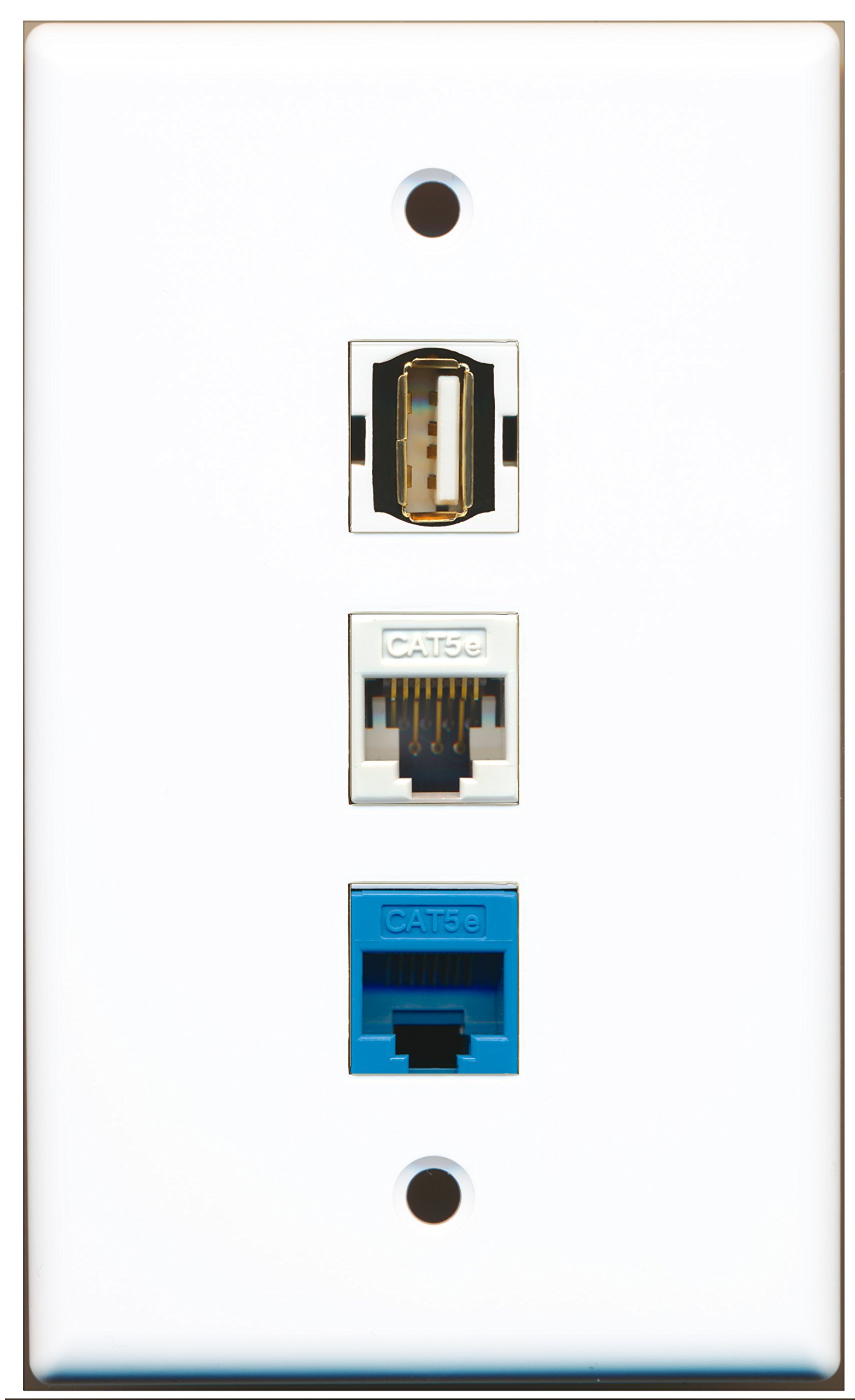 RiteAV - 1 porta RCA bianco 1 porta USB A-A 1