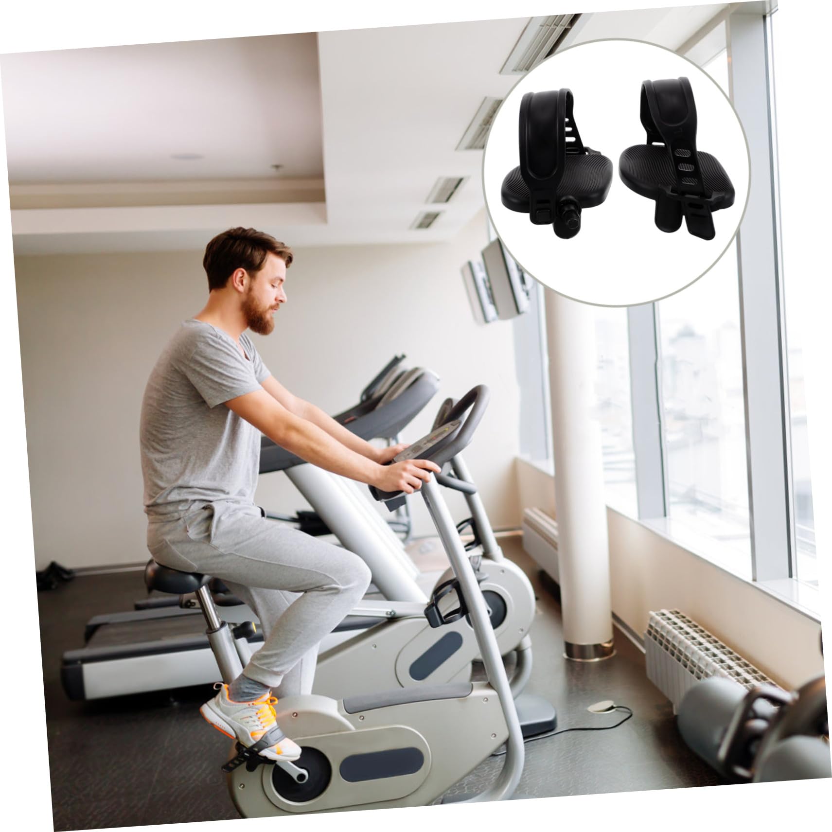 ibasenice Leichte Heimtrainerpedale aus Pp mit Rutschfestem Design Ersatzpedale für Stationäre Fahrräder für Heimgebrauch und Senioren im Fitnessbereich