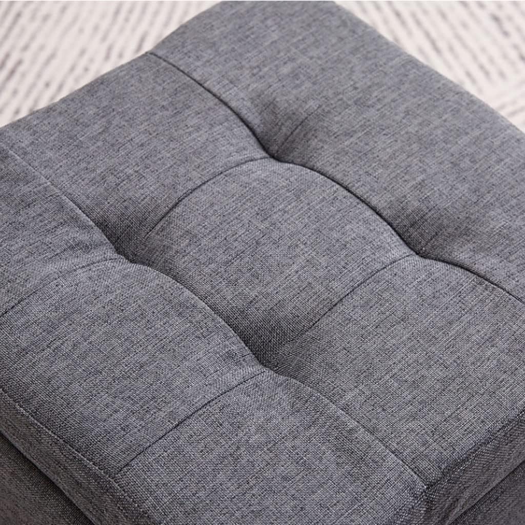 【DHJFDUY】ベッドステップスツール 収納ソファスツール 正方形収納スツール ファブリックベッドエンド収納スツール 衣料品店 試着室 着替え靴スツ★送料込