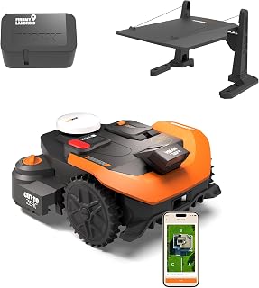 Vision Cloud 2WD WR330E Robot Lawnmower 3000 m² Wireless Device + Garage + Anti-Theft (AI Obstacle Avoidance, VSLAM Navigation + RTK Cloud, Auto Mapp, App Control, Cut-to-Zero)