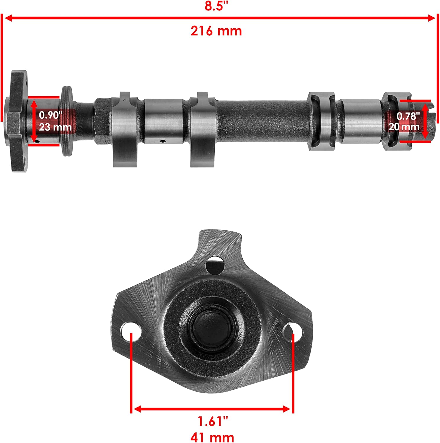 Caltric Intake Camshaft Compatible with Polaris RZR 900 2014 / RZR 4 900 2014 1204739 1204052