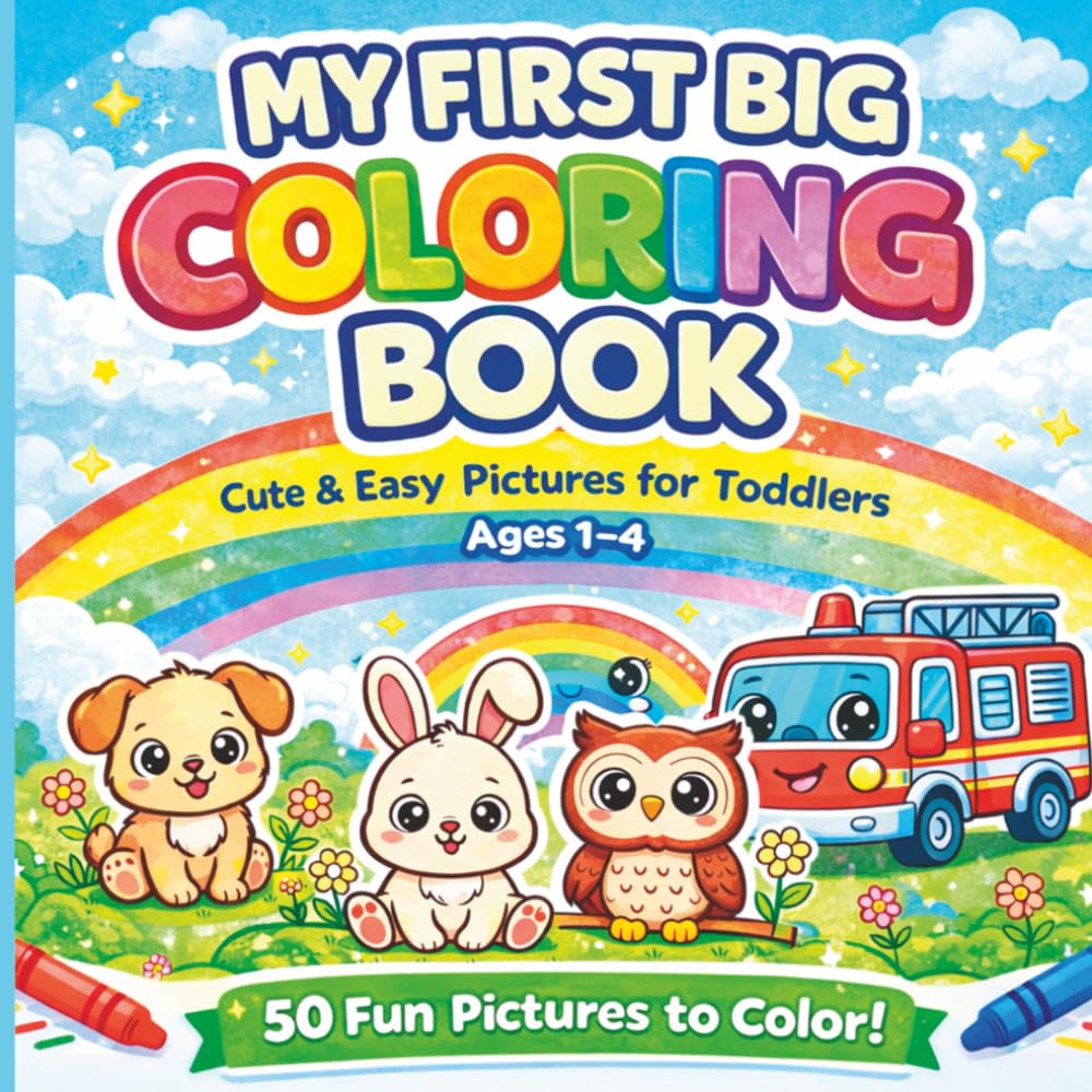 My First Big Coloring Book Cute & Easy Pictures for Toddlers Ages 1-4