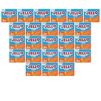 Vista 1 de Jell-O - Mezcla de postre de gelatina sin azúcar y naranja (paquete de 24 unidades, cajas de 0.3 onzas)