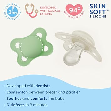 MAM Original Matte Baby Pacifier 2 Pack, 0-6 Months Unisex + MAM Comfort Baby Pacifier 0-3 Months, 2 Count (Pack of 1)