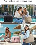 BAGSMART Small Gym Bag for Women, 23L Carry on Travel Duffle, Water-Resistant Dance Bag with Shoe Compartment, Desert
